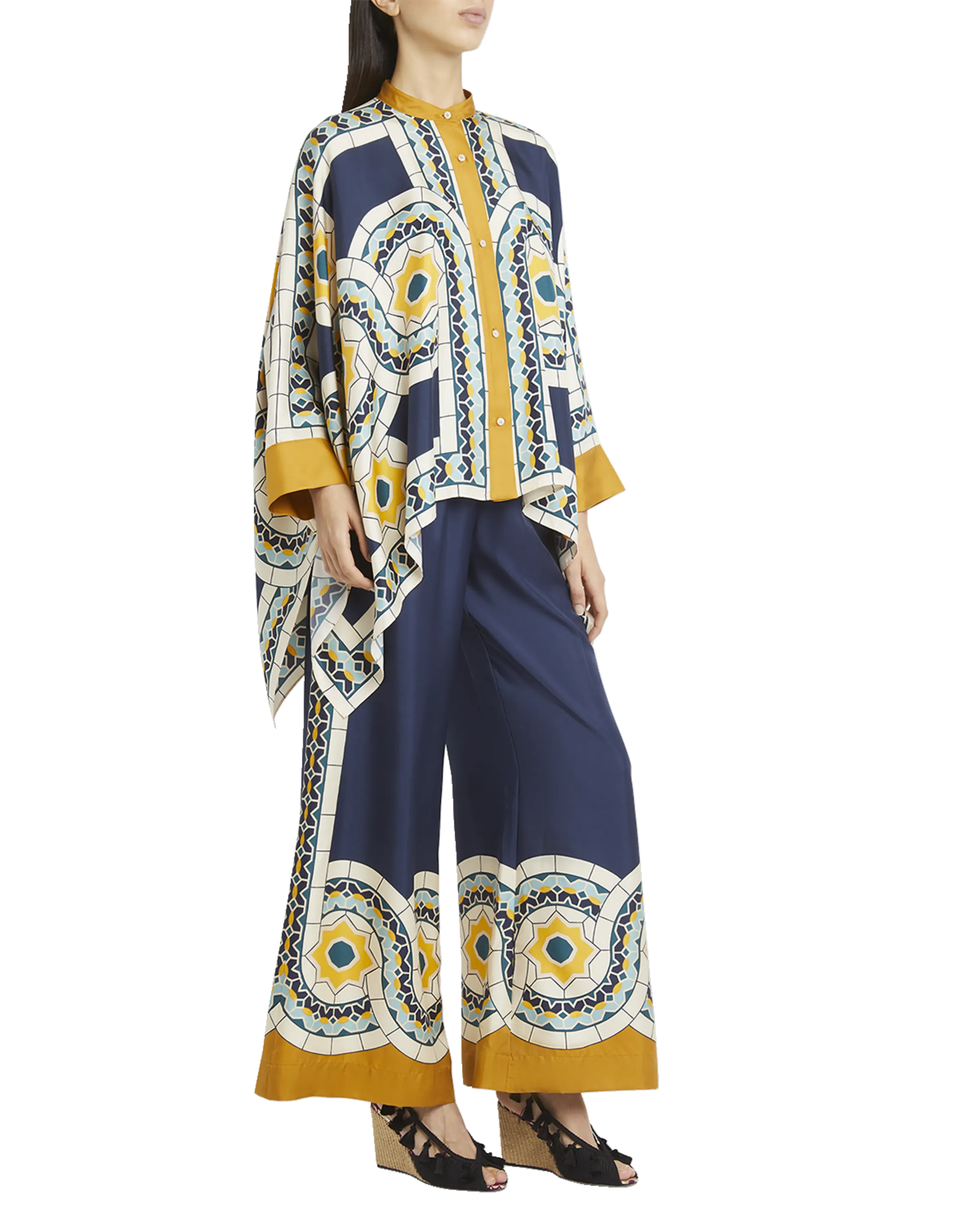 La Double J Foulard Shirt and Palazzo Co-Ord Set
